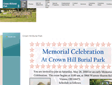 Tablet Screenshot of crownhillburialpark.com